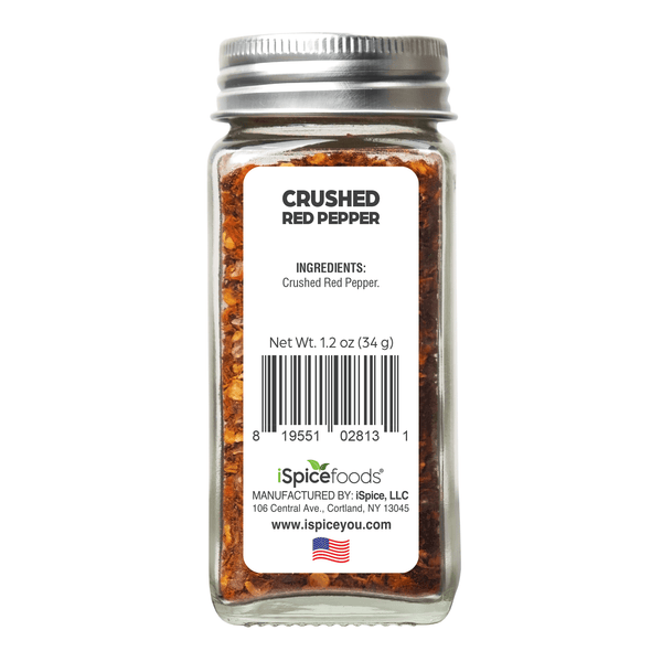 iSpice | Organic Crushed Red Pepper | 1.2 oz | Premium Spices | Kosher | USDA Organic Certified