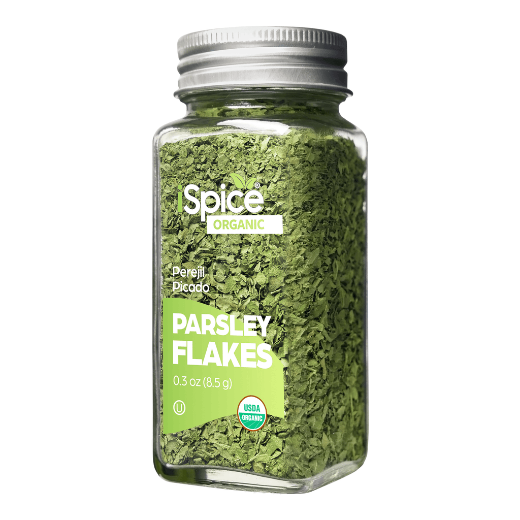iSpice | Organic Parsley Flakes | 0.3 oz | Premium Herbs | Kosher | USDA Organic Certified